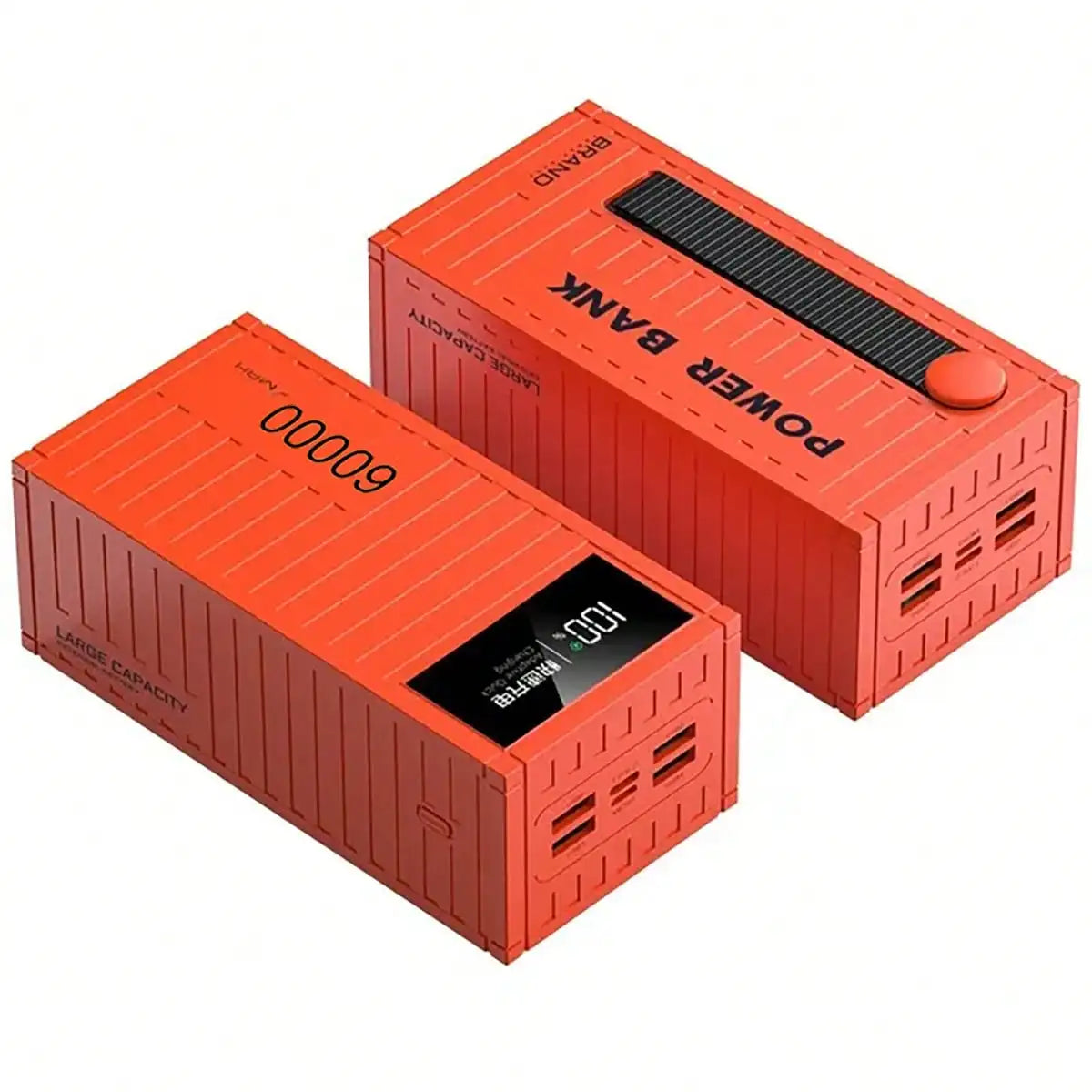 Power Bank 60000mAh | Carga Rápida, Pantalla LED y 4 Salidas USB