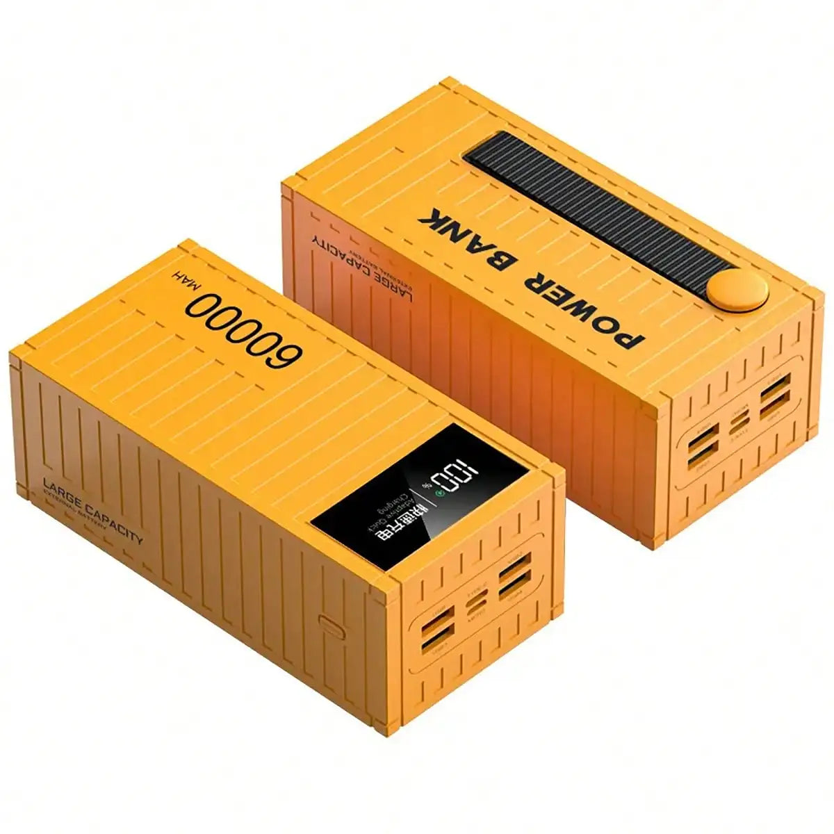 Power Bank 60000mAh | Carga Rápida, Pantalla LED y 4 Salidas USB